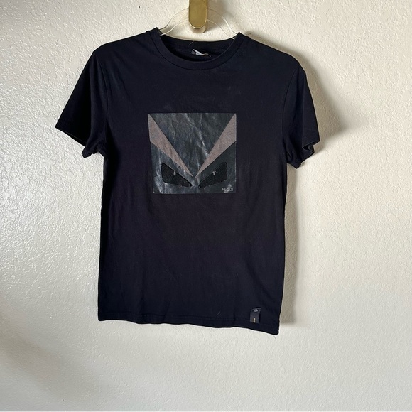 FENDI Monster Graphic Print Crew Neck T-Shirt size M - Picture 7 of 7